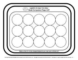 Pi Day Unit Study Printable Pack Writing Activity 1