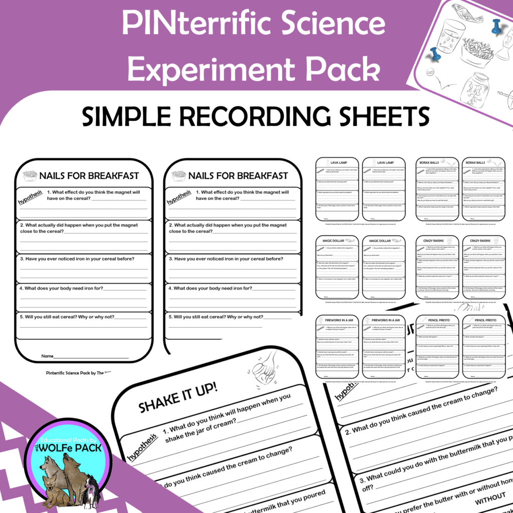 Pinterrific Science Experiment Pack ONE - The WOLFe Pack